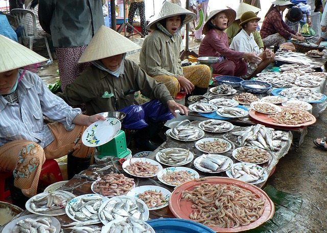 Fischmarkt Backpacking in Vietnam Rundreise